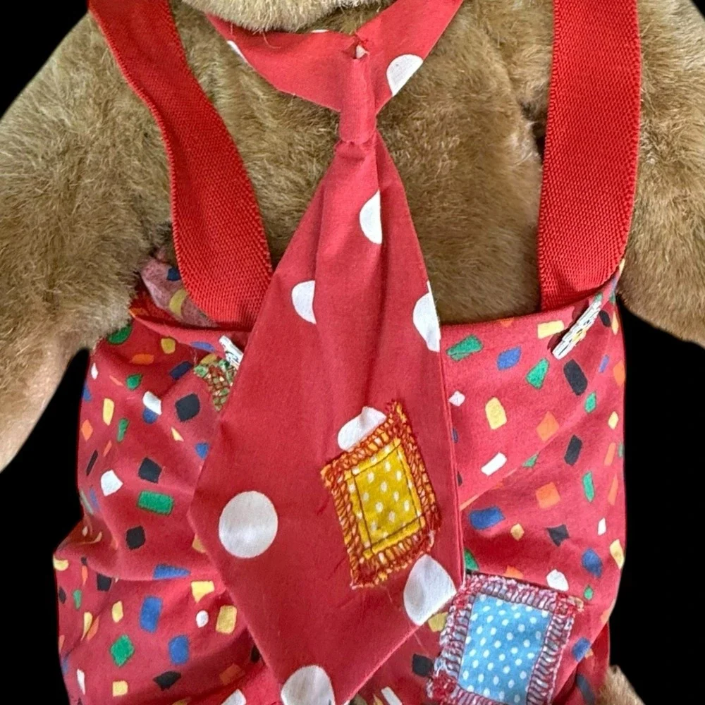 Vermont Teddy Bear Hobo‎ Clown w/ Suspenders And Tie W/ Original Tags 1993